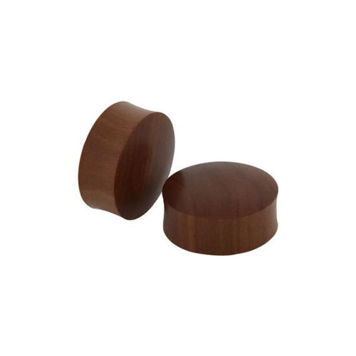 Tribal Holz Plug braun rot Maserung Holzplug handgeschnitzt Rosenholz Tunnel Expander