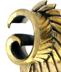 Load image into Gallery viewer, Flesh Tunnel Plug antik gold Messing Flügel Spirale Piercing
