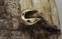 Load image into Gallery viewer, Plug Ohrgewicht gold Messing zum Einhängen Tropfen
