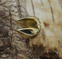 Load image into Gallery viewer, Plug Ohrgewicht gold Messing zum Einhängen Tropfen
