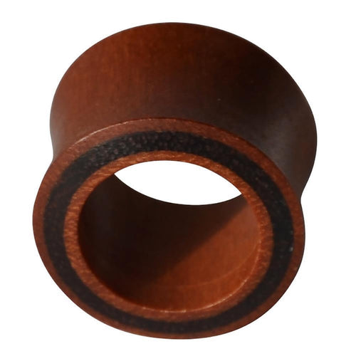 Holz Tunnel Sawoholz Inlay Tamarind Holz braun schwarz Plug
