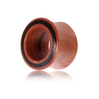 Load image into Gallery viewer, Holz Tunnel Sawoholz Inlay Tamarind Holz braun schwarz Plug
