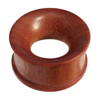 Load image into Gallery viewer, Flesh Tunnel Rosenholz braun Rotstich ribbed Holz
