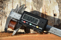Load image into Gallery viewer, Holz Plug dunkelbraun Maya Maske gold Lasergravur

