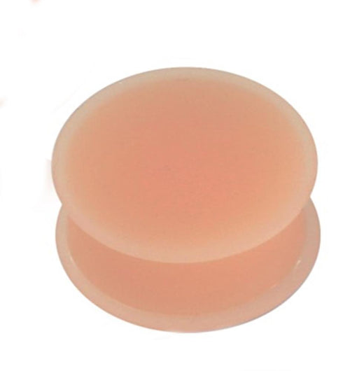 Flesh Plug Silikon ribbed hautfarben Hider Retainer