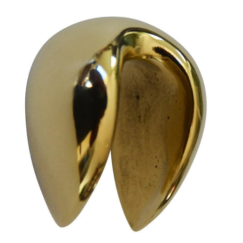 Plug Ohrgewicht gold Messing zum Einhängen Tropfen