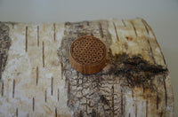 Load image into Gallery viewer, Holz Teakholz Plug Blume des Lebens double flared
