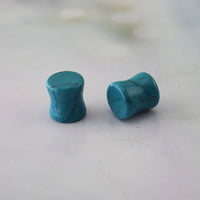 Load image into Gallery viewer, Türkis Stein Plug Dehner double flared Maserung
