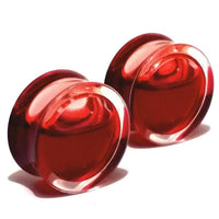 Load image into Gallery viewer, Plug Acryl transparent Flüssigkeit dunkelrot Blut
