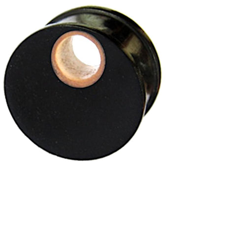 Tunnel Plug Loch dunkel hell handmade Holz Eisenholz
