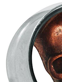 Load image into Gallery viewer, Plug Tunnel silbern Edelstahl kupferfarben Metall Skull Acryl transparent Piercing
