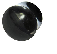 Load image into Gallery viewer, Horn Plug schwarz gewölbt glänzend Organic Piercing
