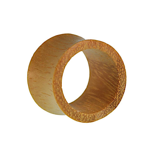 Holz Tunnel Jackfrucht konvex schmal ocker double flared