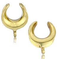 Load image into Gallery viewer, Saddle Plug Messing antik gold Sichel Hook für Anhänger
