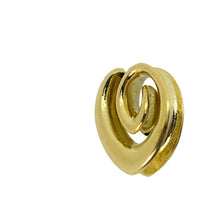 Load image into Gallery viewer, Saddle Plug Flesh Tunnel Messing gold Tropfen Spirale
