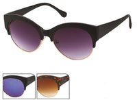 Load image into Gallery viewer, Sonnenbrille Cat Eye 400 UV Metall Retro Rahmenoberseite dick
