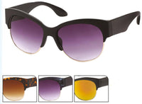 Load image into Gallery viewer, Sonnenbrille Cat Eye 400 UV Metall Retro Rahmenoberseite und Bügel breit
