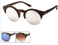 Load image into Gallery viewer, Sonnenbrille CatEye 400UV Round Glasses Schlüssellochsteg getigert frameless unten
