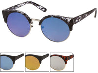 Load image into Gallery viewer, Sonnenbrille Cat Eye 400 UV verspiegelt Metall ovale Gläser Lennon Style
