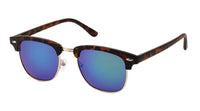 Cargar imagen en el visor de la galería, Sonnenbrille Cat Eye Metall 400 UV Gläser trapezförmig grün blau gelb Steg hoch
