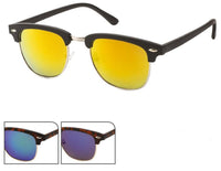 Cargar imagen en el visor de la galería, Sonnenbrille Cat Eye Metall 400 UV Gläser trapezförmig grün blau gelb Steg hoch
