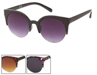 Load image into Gallery viewer, Sonnenbrille Cat Eye 400 UV Round Glasses unten frameless Blumen blau pink
