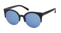 Load image into Gallery viewer, Sonnenbrille CatEye 400 UV Round unten frameless Blumen verspiegelt

