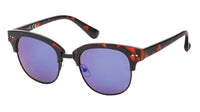 Load image into Gallery viewer, Sonnenbrille Panto Metallrahmen 400 UV verspiegelt Cat Eye Steg eckig Pünktchen
