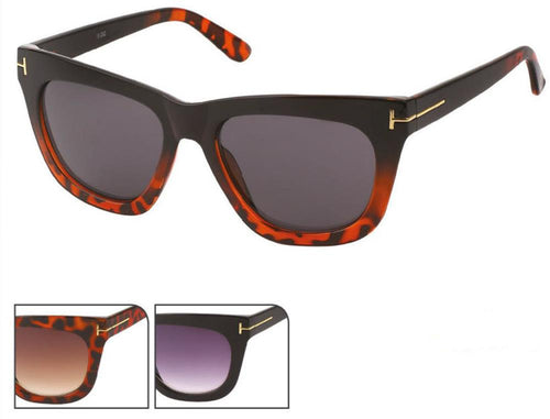 Sonnenbrille Cat Eye 400 UV dünne Verzierung Metall getönt getigert schwarz