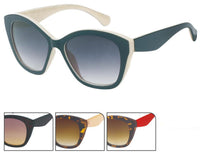 Load image into Gallery viewer, Sonnenbrille Cat Eye Schmetterlingsform 400 UV getönt bunt geschwungen
