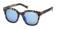 Load image into Gallery viewer, Sonnenbrille Cat Eye 400 UV klar getigert blau silbern verspiegelt
