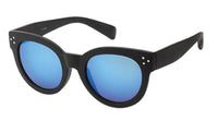 Load image into Gallery viewer, Sonnenbrille dicke Cat Eye Brille 400 UV verspiegelt Punktedreieck Metall
