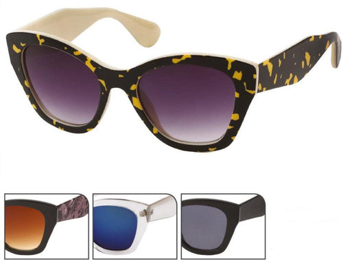 Sonnenbrille Cateye starke Katzenaugen Form 400 UV Bügel breit