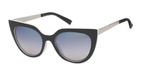 Load image into Gallery viewer, Sonnenbrille Cateye oben gerade 400 UV zweifarbig Metallbügel

