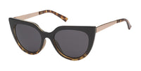 Load image into Gallery viewer, Sonnenbrille Cateye oben gerade 400 UV zweifarbig Metallbügel
