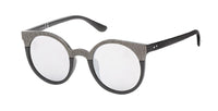 Load image into Gallery viewer, Sonnenbrille Cateye Round Glasses 400 UV geriffelte Metalloberseite verspiegelt
