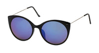 Load image into Gallery viewer, Sonnenbrille Pilotenbrille 400 UV Cateye Round Glasses dünne Metallbügel
