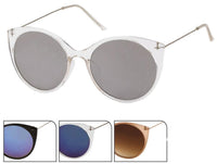 Load image into Gallery viewer, Sonnenbrille Pilotenbrille 400 UV Cateye Round Glasses dünne Metallbügel
