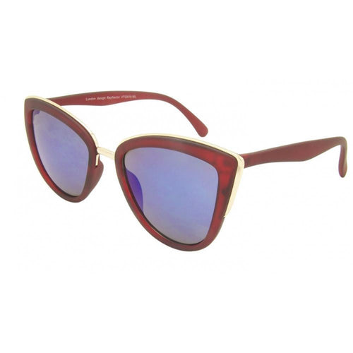 Sonnenbrille Cherokee Classic Cateye 400UV verspiegelt Metalloberkante