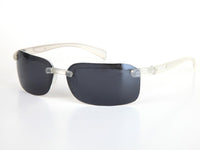 Load image into Gallery viewer, Sonnenbrille Herren getönt 400 UV frameless schmal grau getönt

