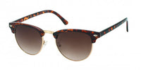 Load image into Gallery viewer, A pair of Sonnenbrille rund Vintage John Lennon Stil Nerd Brille with a cat eye shape, high bridge, tortoiseshell-patterned frames, gold metal accents, and 400UV protection, showcased on a white background.
