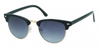 Load image into Gallery viewer, A pair of Sonnenbrille rund Vintage John Lennon Stil Nerd Brille with black frames, gold rim accents, round dark gradient lenses, 400UV protection, hoher Steg, and Cat Eye design—perfect for a retro-inspired look.

