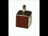 Cargar imagen en el visor de la galería, Anhänger Silber 925 Würfel crushed Stein 10mm

