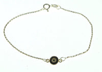Load image into Gallery viewer, Armband 20cm Silber 925 Zahnrad 6mm oxidiert schwarz
