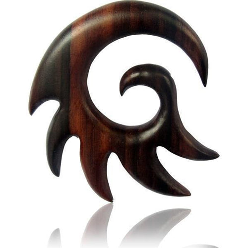 Sonoholz Tribal Piercing Holz Spirale Zacken Unisex Expander handgeschnitzt Organic