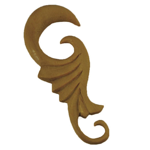 Piercing Holz Jack fruit wood Blüte unisex Expander handgeschnitzt
