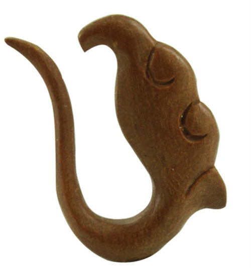 Tribal Piercing hängend Muster Holz Unisex Expander handgeschnitzt Sonoholz Organic