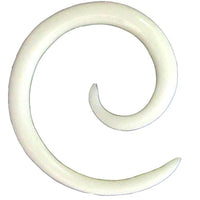 Load image into Gallery viewer, Bone Piercing Spirale 2mm 3.8mm Expander Dehnschnecke Ohrring weiß Dehnspirale Ohr

