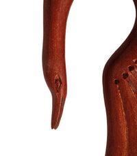 Load image into Gallery viewer, Piercing Holz red sawo wood Schwan Tribal earring Expander handgeschnitzt
