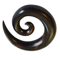 Load image into Gallery viewer, Ebony Piercing Holz dunkelbraun Spirale 8mm 10mm
